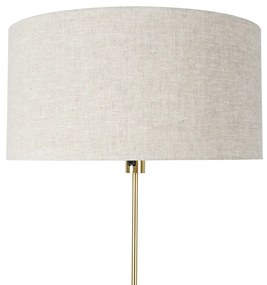 Piantana orientabile oro con paralume grigio chiaro 50 cm - Parte