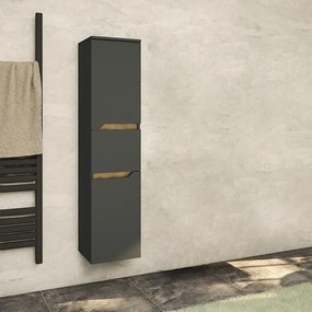 Colonna bagno sospesa colore nero grafite opaco 142 cm| LAC-ARES - KAMALU