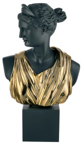 Bongelli preziosi statua moderna scultura Artemis Collezione olimpo h cm 33 NERO ORO