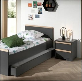 Comodino per bambini grigio scuro London - Vipack