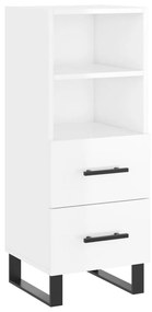 Credenza 34,5x34x180 cm in legno multistrato bianco lucido