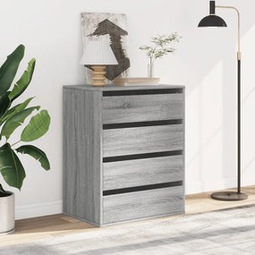 Cassettiera angolare grigio sonoma 60x41x76cm legno multistrato