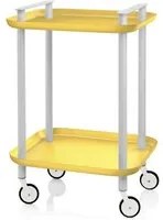 Carrello da cucina 2 DELICA telaio grigio, colore giallo