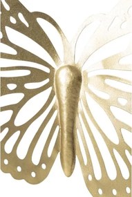 Pannello decorativo Farfalla da muro 43x2x35 cm gold