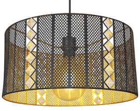 Globo 15450H - Lampadario a sospensione con filo ABINY 1xE27/60W/230V oro/nero