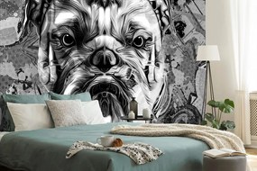 Carta da parati – Bulldog in bianco e nero