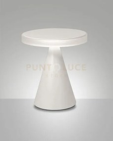 Neutra da tavolo bianca h.27cm a led 3000k - 12w - 1260 lm dimmerabile