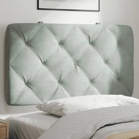 Cuscino Testiera Grigio Chiaro 80 Cm İn Velluto /
