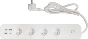 Immax NEO 07771L - Multipresa NEO LITE Smart con 4 prese AC, 3 porte USB e 1 porta USB-C, Wi‑Fi (Tuya)