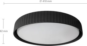 Brilagi - Plafoniera LED dimmerabile LUCIA LED/48W/230V Ø 41 cm nera + telecomando