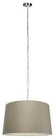 Lampada a sospensione moderna in acciaio con paralume 45 cm color tortora - Cappo 1