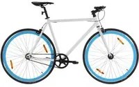 Bicicletta a Scatto Fisso Bianca e Blu 700c 55 cm 92271