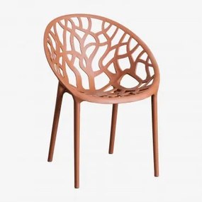 Confezione da 4 sedie da giardino impilabili Ores Ruggine - Sklum