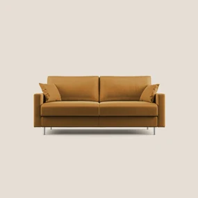 Andromeda divano letto matrimoniale in velluto morbido impermeabile T01 oro 188 cm (mat. 140x197)