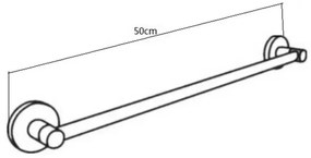 Porta asciugamani da parete 50 cm in metallo cromato Sprint