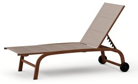 blumfeldt Lounger Limala - Sedia a sdraio, capacità di carico di 160 kg, schienale regolabile su 5 livelli, ruote