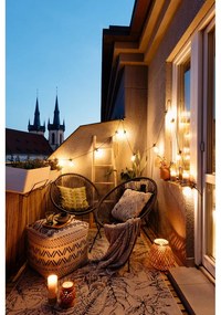 Poltrona da esterno nera in metallo e plastica Avocado Comfort – Bonami Selection