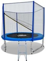 Trampolino Elastico 250Cm (8Ft) Con Rete E Scala Con Certificato Tuv/Gs