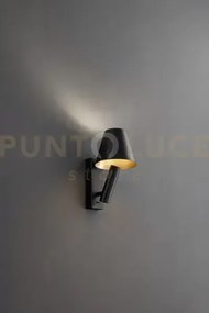 Reverse applique in metallo nero opaco + oro opaco led 6w 3000k cri...