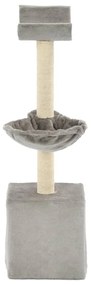 Albero per gatti con tiragraffi in sisal 105 cm grigio