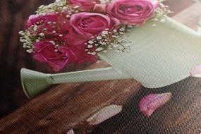 Stampa su tela – Rose in annaffiatoio