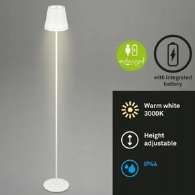 Briloner 1438016 - Lampada da terra touch LED dimmerabile LED/3,5W/5V 3000K 130 cm bianco