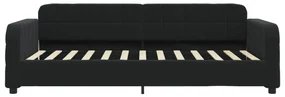Letto da giorno nero 90x200 cm in velluto