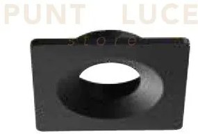 Faretto da incasso pacha gu10 quadrato cut out l.9,8cm nero ip20