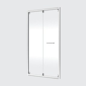 Porta doccia Easy 100 cm, H 190 cm in vetro, spessore 6 mm satinato cromato