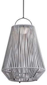 Lampada da tavolo bohémien grigia con LED dimmerabile a 3 livelli IP54 ricaricabile a energia solare - Duca