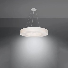 Lampada a sospensione bianca con paralume in tessuto ø 70 cm Galata Slim - Nice Lamps