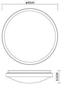 Globo 41766-24 - Plafoniera LED SAMMI LED/24W/230V 3000/4500/6000K