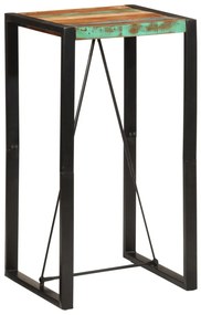 Tavolo Da Bar 60x55x110 Cm İn Legno Massello Di Recupero /