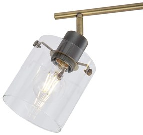 Faretto da soffitto di design bronzo con vetro trasparente 3 luci - Domo