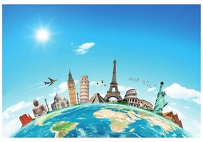 Carta da parati autoadesiva – Viaggio intorno al mondo