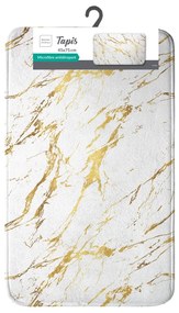 Tappetino per il bagno bianco/dorato 45x75 cm Aquamarbre – douceur d'intérieur