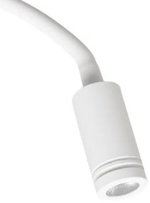 LED Lampada flessibile da parete con base USB 1xLED/8W+1xLED/2W/230V bianco