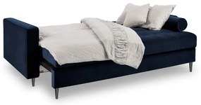 Divano letto in velluto blu Santo - Milo Casa