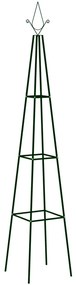 Supporti Per Piante 2 Pz Verde Scuro 35x35x195 Cm İn Ferro /