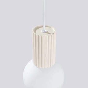 Sollux SL.1719 - Lampadario a sospensione con filo HALO 1xG9/8W/230V diametro 12 cm color crema