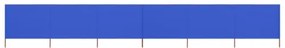 Paravento a 6 Pannelli in Tessuto 800x80 cm Azzurro
