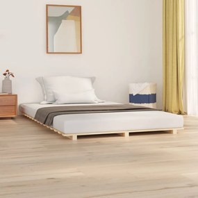 Giroletto Senza Materasso 140x200 Cm İn Legno Massello Di Pino /