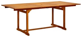 Tavolo da pranzo per esterni (150-200)x100x75cm massello acacia