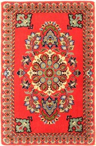 Kashan Tappeto persiano 100 x 60 Rosso (Iran) Annodato A Mano