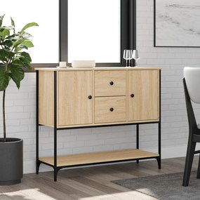 Credenza Rovere Sonoma 100x36x85 Cm İn Legno Multistrato /