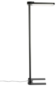 Lampada da terra a luce diurna nera quadrata con LED e dimmer - Guzo