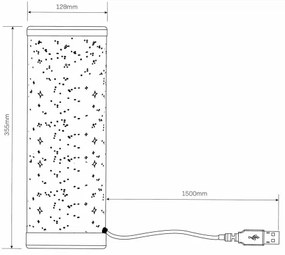 Lampada da tavolo dimmerabile LED RGBW STELLA MINI LED/5W/5V con telecomando