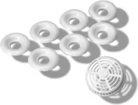 Kit di 7 copri bocchette bianche per vasca idromassaggio linea Calypso