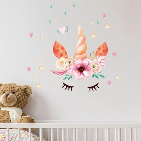 Adesivi murali per bambini Unicorno acquerello - Ambiance