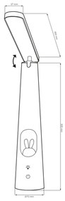 Lampada da tavolo LED dimmerabile con funzione Touch BUNNY LED/7W/230V 2700/4000/6500K bianco